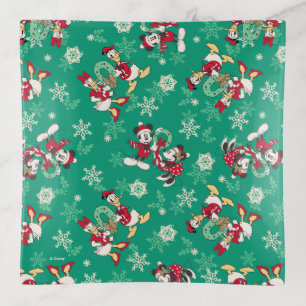 Merry Christmas Deck the Halls Mickey & Donald Trinket Tray