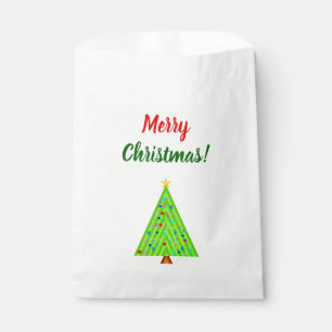 "Merry Christmas!" + Decorated Christmas Tree Favor Bag