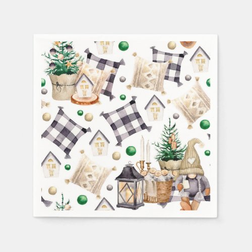 Merry Christmas Decoration Gnome Napkins