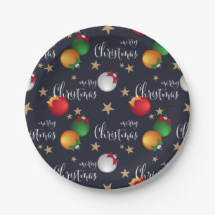 Merry Christmas Decorations Holidays Paper Plates