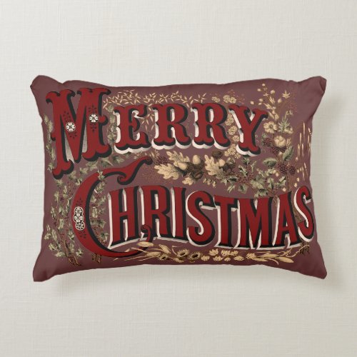 Merry Christmas Decorative Accent Pillow