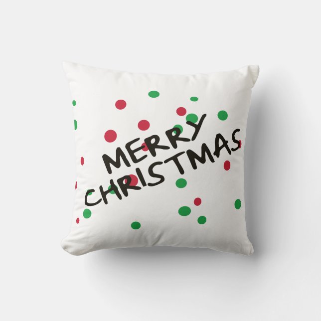 Merry Christmas Decorative Christmas Pillow (Front)