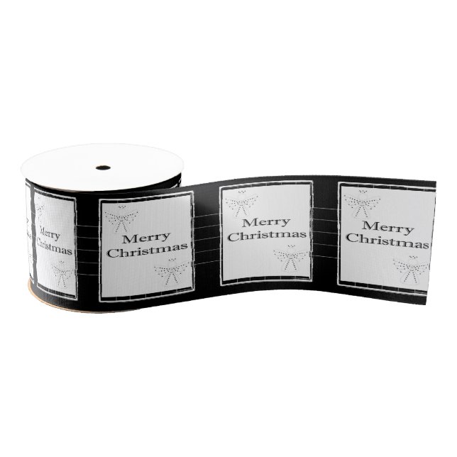 Merry Christmas Decorative Ribbon,  Grosgrain Ribbon (Spool)