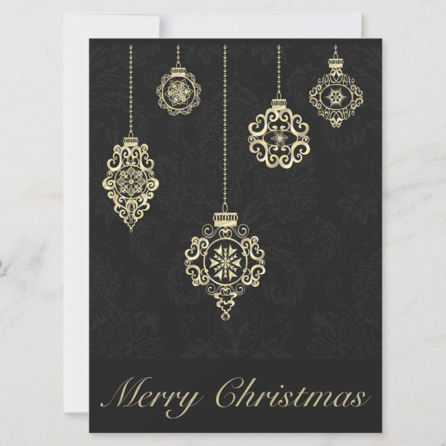 Merry Christmas Decorative Rose Gold Geometry (Front)