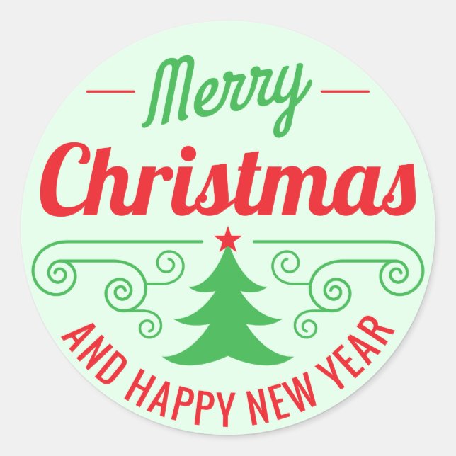 Merry Christmas Decorative Stickers (Front)