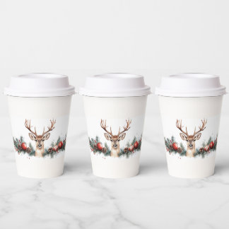 Merry Christmas Deer Coffee Cups