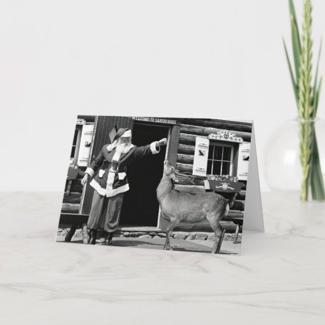 Merry Christmas Deer! Holiday Card (Front)