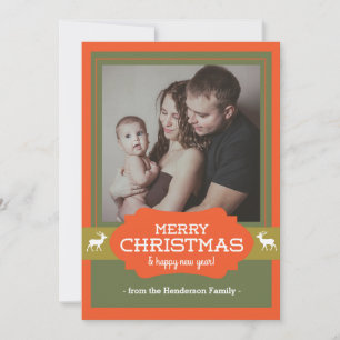 Merry Christmas Deer Hunting Camo Christmas Card