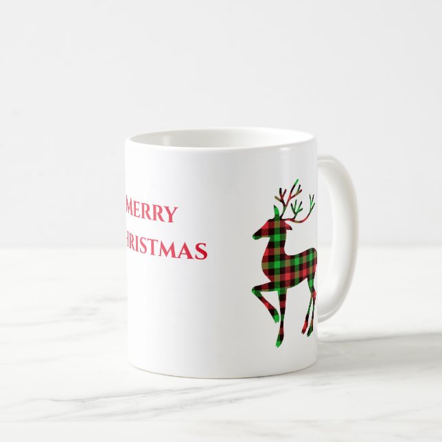 Merry Christmas Deer Mug (Front Right)