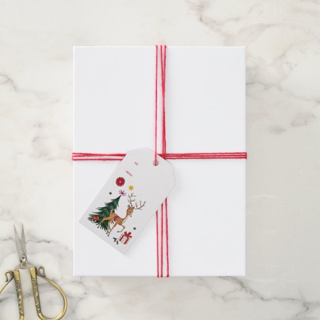 Merry Christmas | Deer & Tree | Gift Tags
