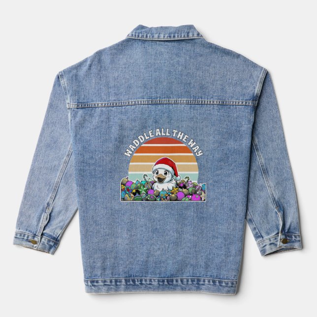 Merry Christmas Denim Jacket (Back)
