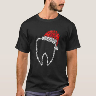 Merry Christmas Dentist Dental Tooth Teeth Santa H T-Shirt