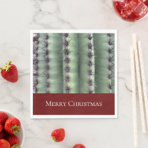 Merry Christmas Desert Cactus Southwest Napkins