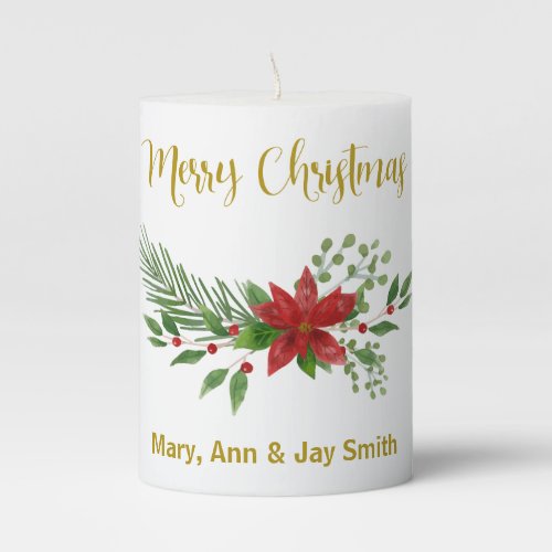 Merry Christmas Design for Candle