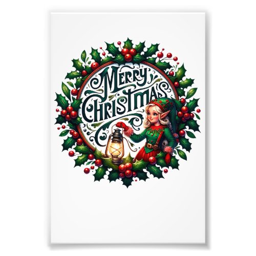Merry Christmas design Funny Gift for Xmas Lovers Photo Print
