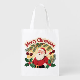 Merry Christmas Design Grocery Bag