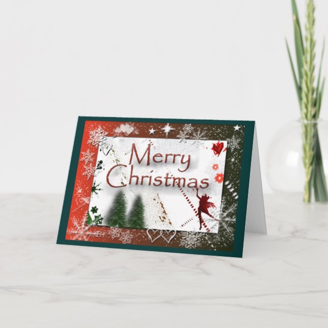 Merry Christmas Design Holiday Card (Front)