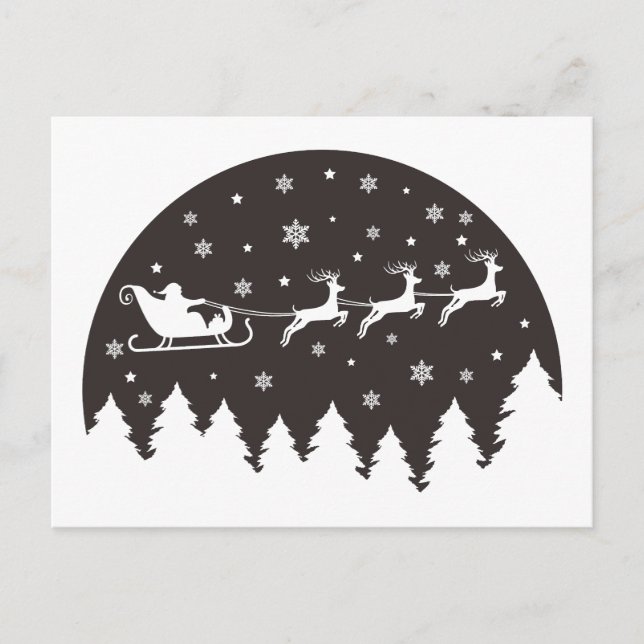 Merry Christmas Design Holiday Postcard (Front)