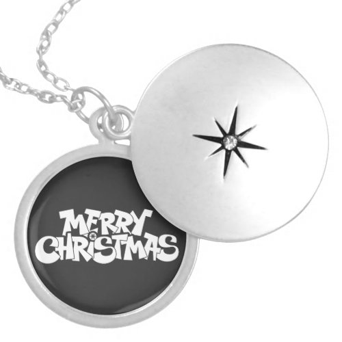 Merry Christmas Design Locket Necklace