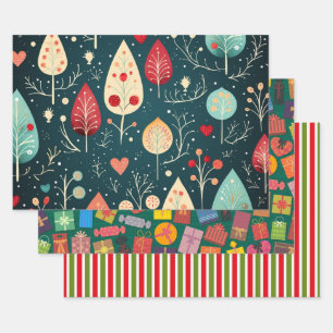 Merry Christmas design pattern Wrapping Paper Sheets