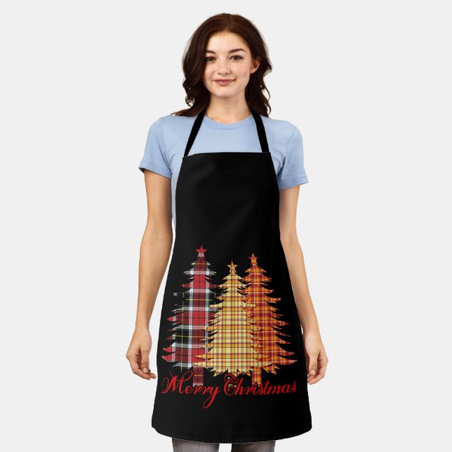 Merry Christmas design with seamless patterns Apron (Worn)