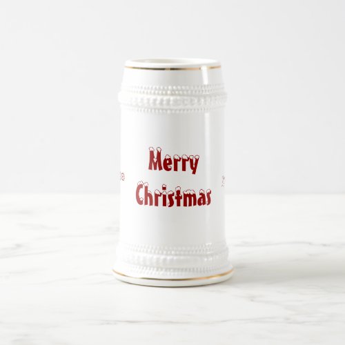 MERRY CHRISTMAS Designs By Ch Dean Beer Stein