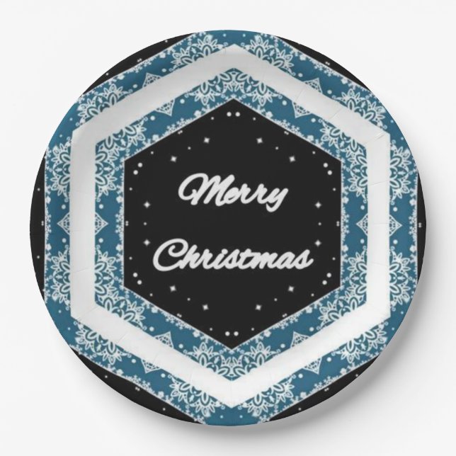 Merry Christmas designs Paper Plates (Front)