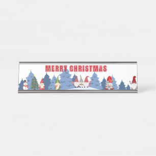 Merry Christmas Desk Nameplate