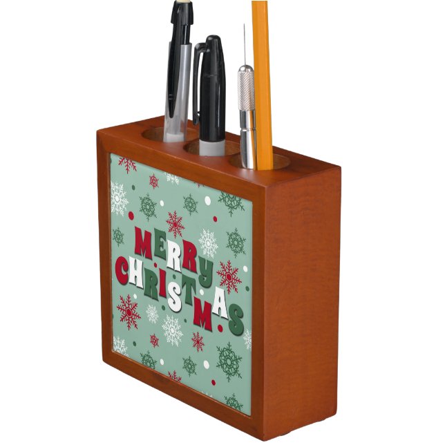 Merry Christmas Desk Organizer (In Situ)