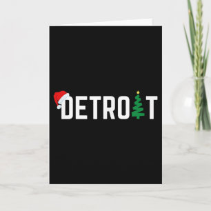 Merry Christmas Detroit Happy Holidays Michigan Sa Card