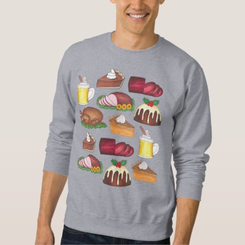 Merry Christmas Dinner Holiday Foods Ugly Sweater