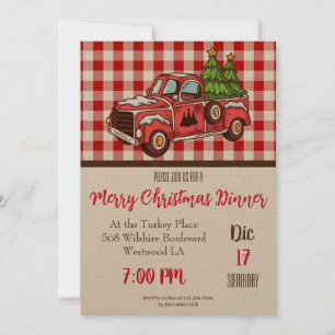 Merry Christmas Dinner Invitation