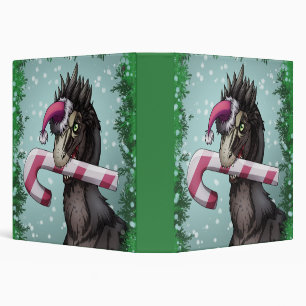 Merry Christmas Dinosaur 3 Ring Binder