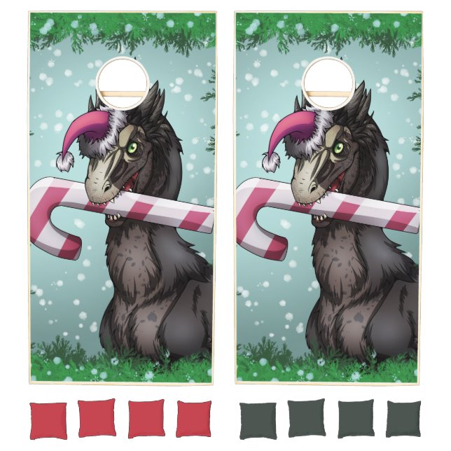 Merry Christmas Dinosaur  Cornhole Set (Set)