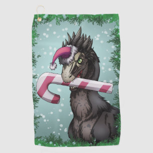 Merry Christmas Dinosaur  Golf Towel