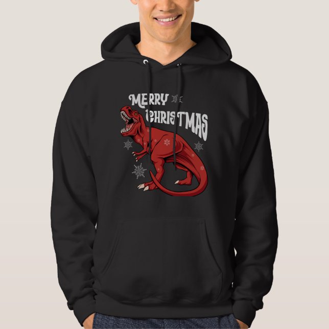 Merry Christmas Dinosaur Hoodie (Front)