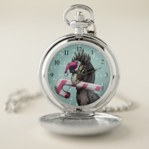 Merry Christmas Dinosaur Pocket Watch