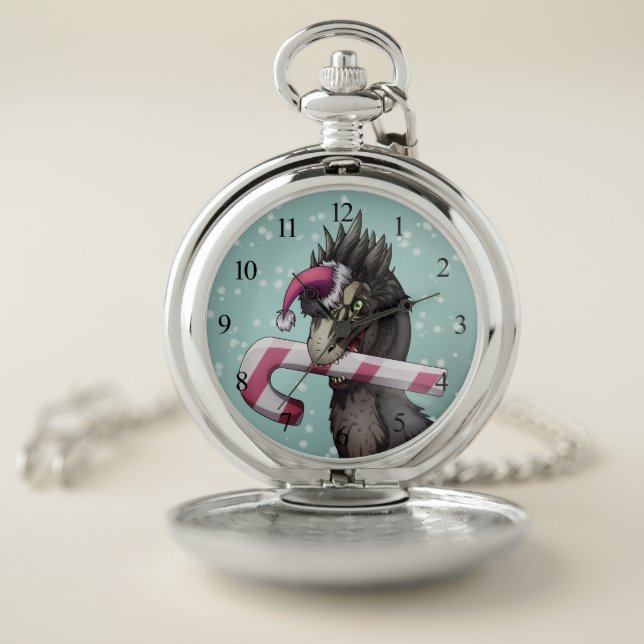Merry Christmas Dinosaur Pocket Watch (Inside)