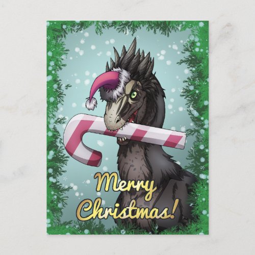 Merry Christmas Dinosaur Postcard