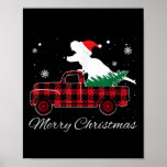 Merry Christmas Dinosaur Santa Hat Xmas Buffalo Re Poster