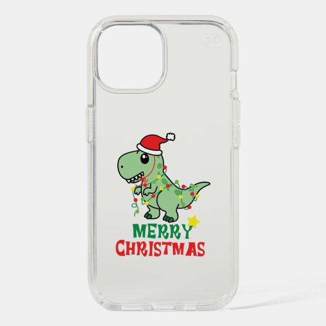 merry christmas dinosaur speck iPhone case (Front)