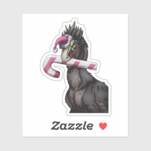 Merry Christmas Dinosaur Sticker