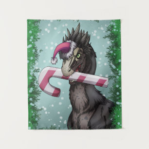 Merry Christmas Dinosaur Tapestry