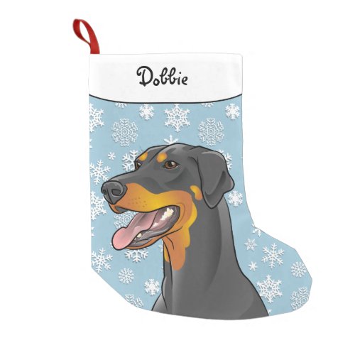 Merry Christmas Doberman Stocking Flopped Ears