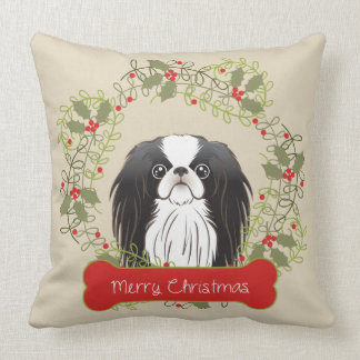 Merry Christmas Dog Breed Throw Pillow
