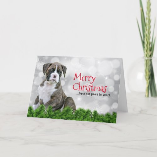 Merry Christmas Dog Cards _ Boxer Holiday Dog