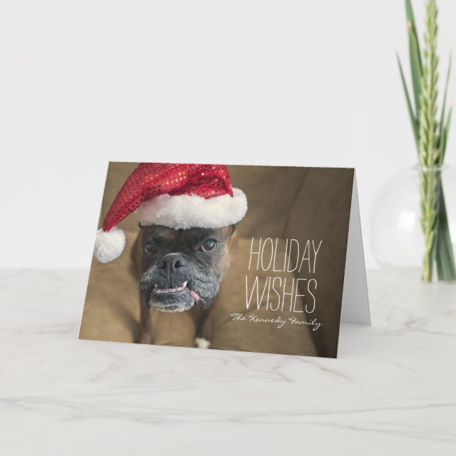 Merry Christmas Dog Holiday Card (Front)