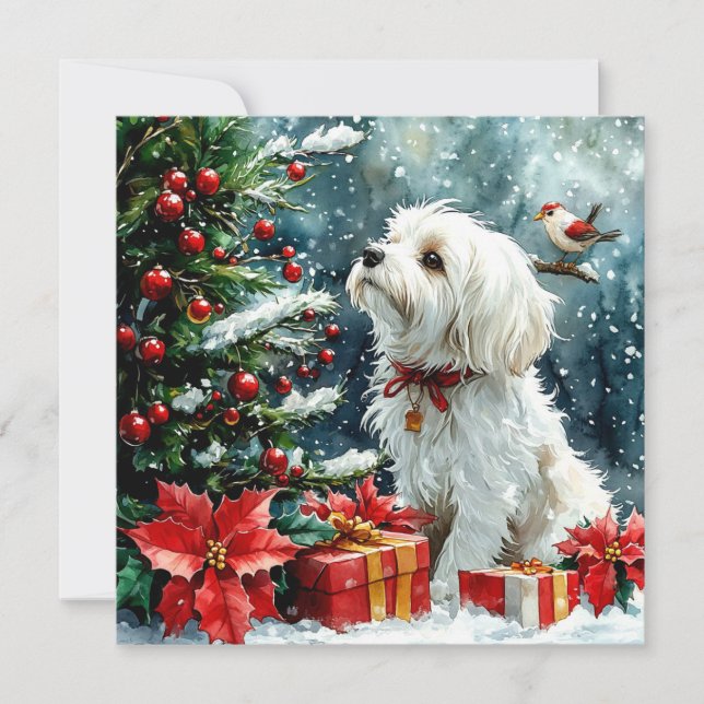 Merry Christmas Dog Holiday Card (Front)