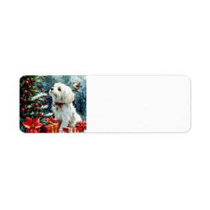 Merry Christmas Dog Label