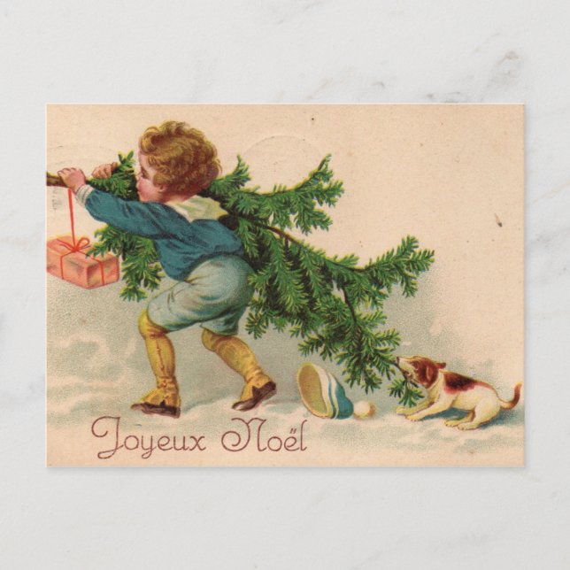 Merry Christmas dog Postcard (Front)